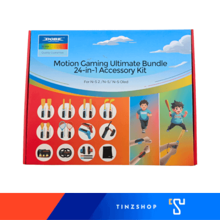 ชุดอุปกรณ์เสริมเกมกีฬา JOY-CON  24IN1 DOBE TNS-5113 พร้อมกระเป๋าเก็บ_1